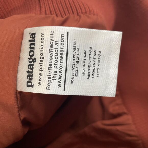 Patagonia Vest Womens Small Orange Dusty Mesa Fleece Full Zip High Pile Pockets - Picture 7 of 10
